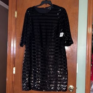 Black Sequin Dress